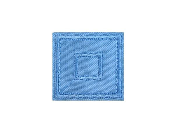 Aufbügler Viereck Hellblau